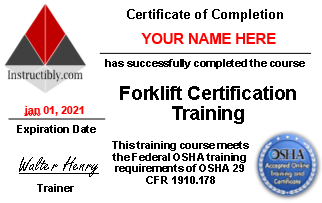 forklift certification